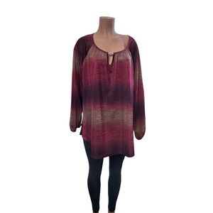 Women's Multicolor Long Sleeve Top
